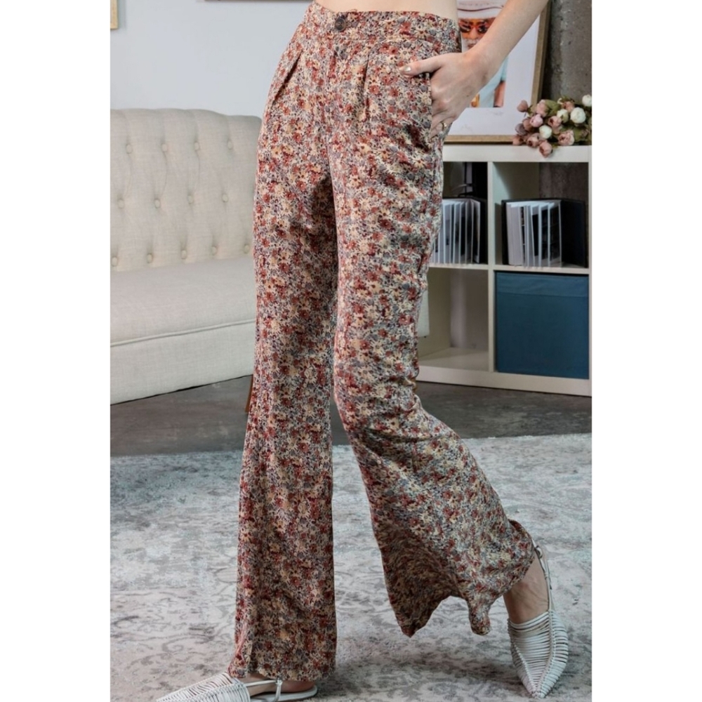EASEL OH HELLO FLORAL BELL BOTTOMS